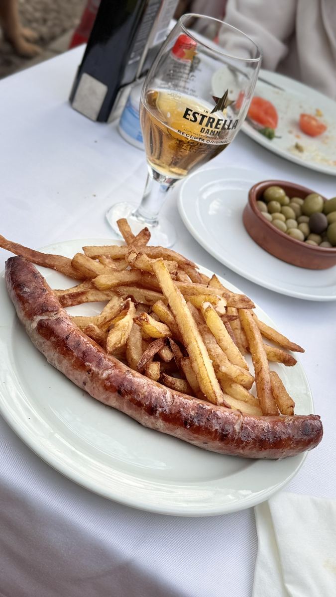 Butifarra sausage with Estrella Damm