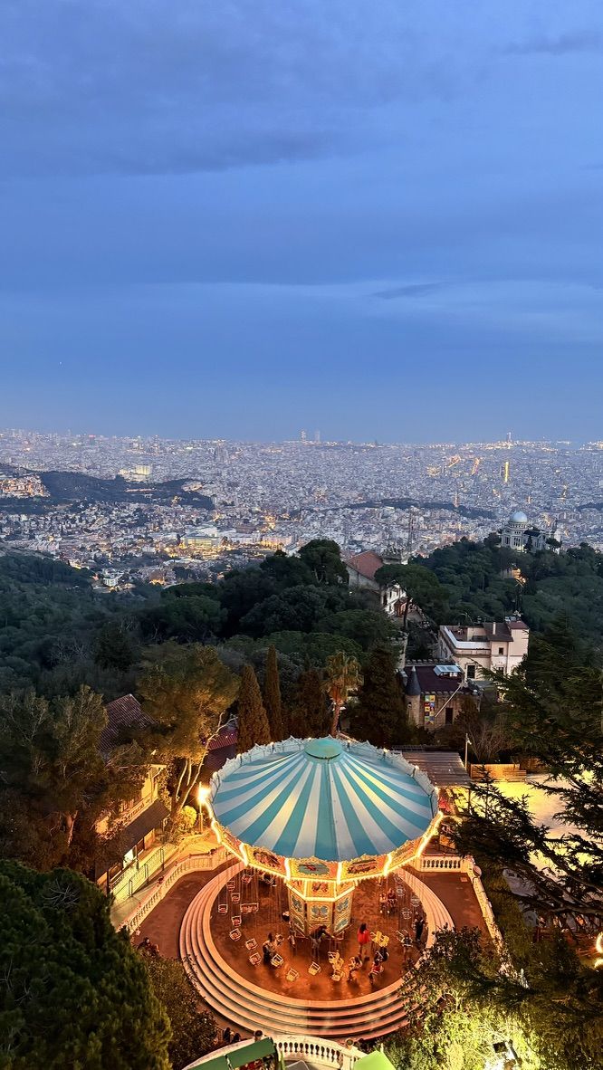 Barcelona at dusk from Tibidabo